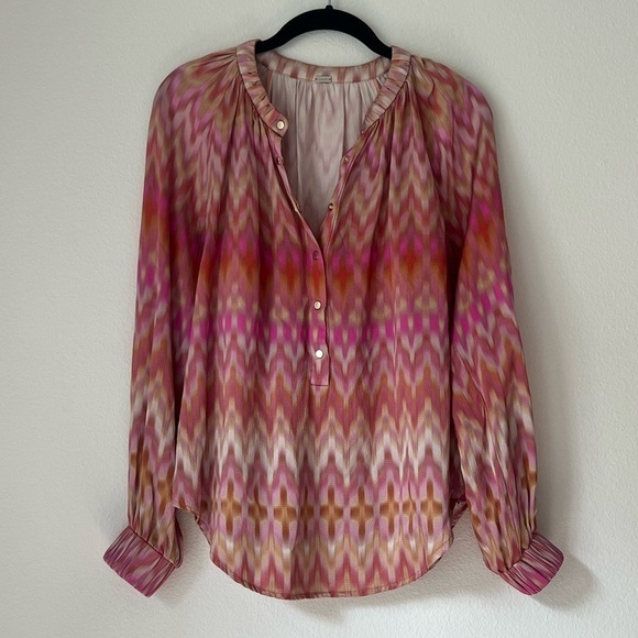 gustav Tops - Gustav Annsofie A-shape shirt | Orange Rose Print | Shirt from Gustav Sz 36